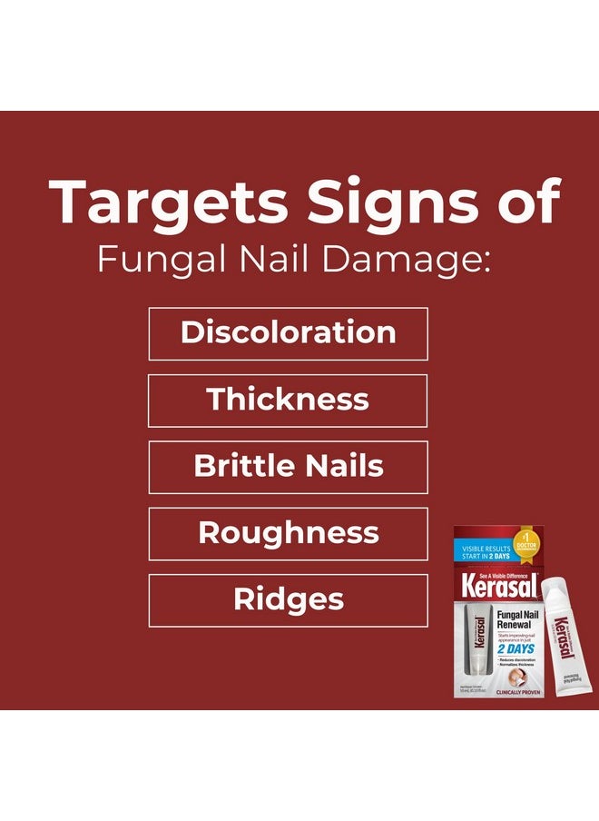 Kerasal Nail Renewal, Restores Appearance of Discolored or Damaged Nails, 0.33 fl oz (Packaging May Vary)