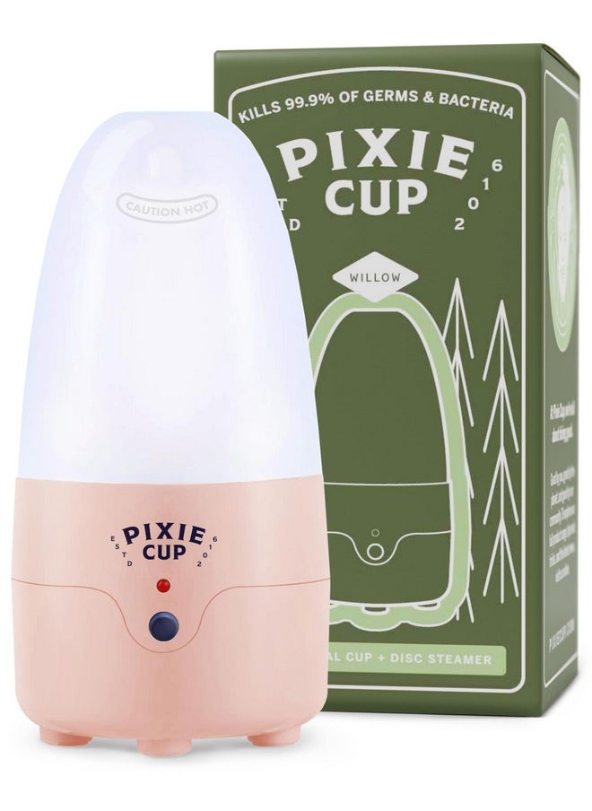 Pixie Menstrual Cup Sterilizer - Ranked 1 for The Best Steamer - Kills 99.9% of Germs with Cleaner Steam - Wash Your Period Cup or Disc in 3 Minutes! - Automatic Timing Shut-Off Switch