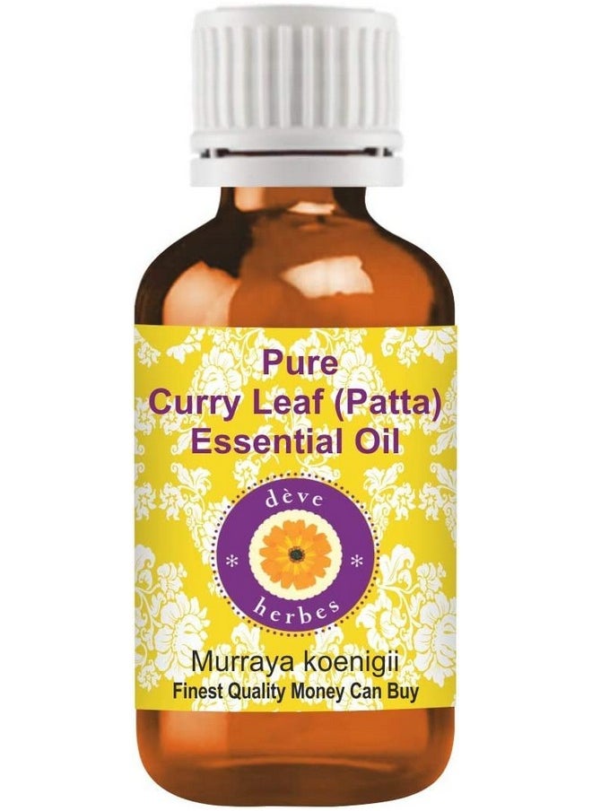 Deve Herbes Pure Curry Leaf (Patta) Essential Oil (Murraya koenigii) Steam Distilled 15ml