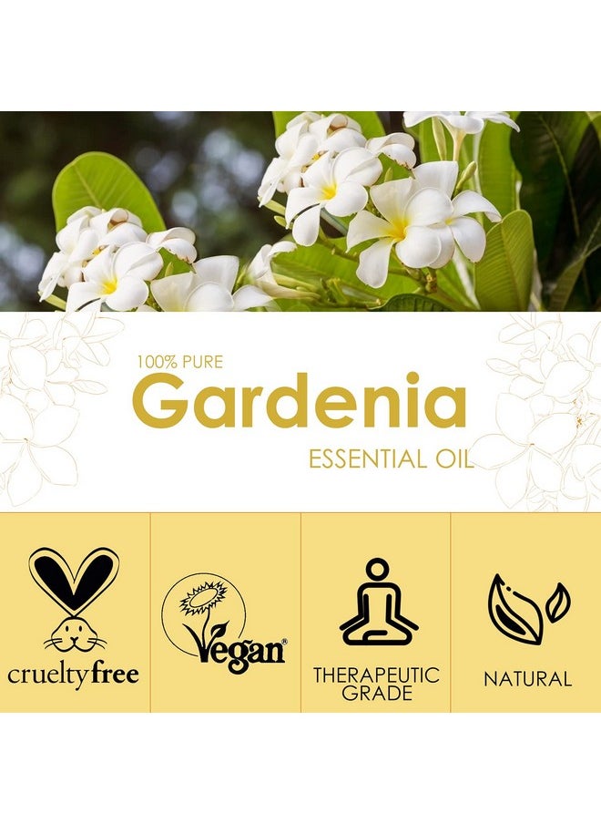Gardenia Essential Oil 4 Fl Oz (120ml) - Pure and Natural Fragrance Oil, Gardenia Oil for Aromatherapy, Diffusers, Candle Making, Massage, Soap, Perfume