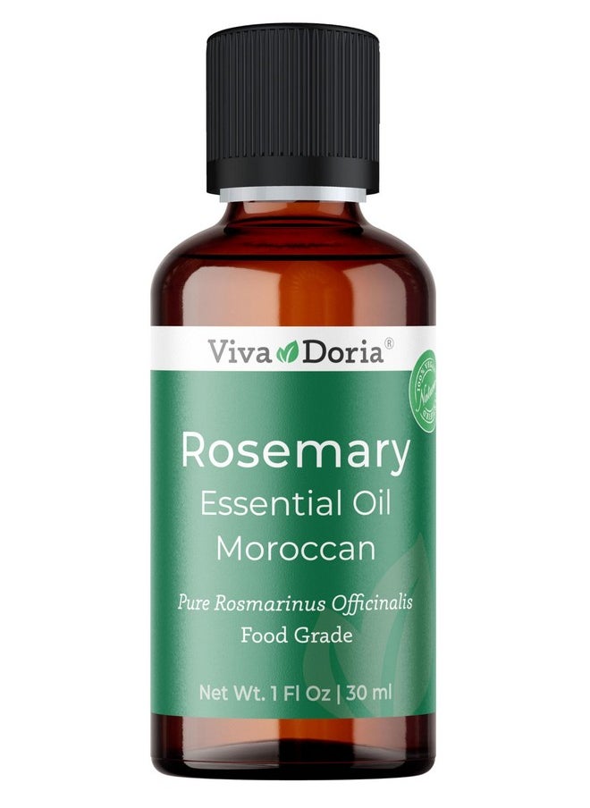 Viva Doria 100% Pure Moroccan Rosemary Essential Oil, Undiluted, Food Grade, 30 mL (1 Fluid Ounce)