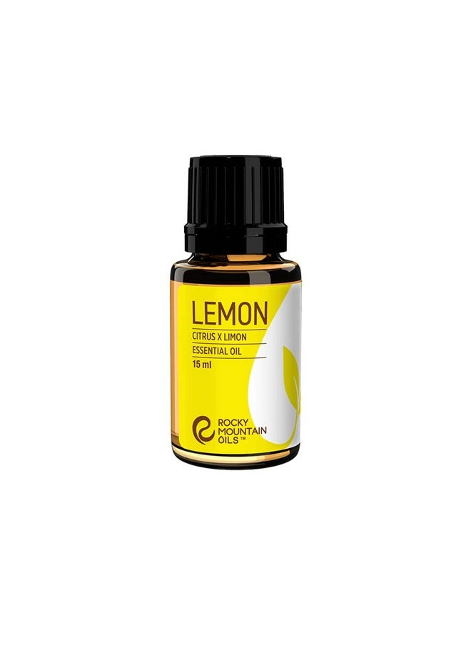 Rocky Mountain Oils Lemon Essential and Natural Aromatherapy Essential Oils for Diffuser, Topical, and Home - 15ml