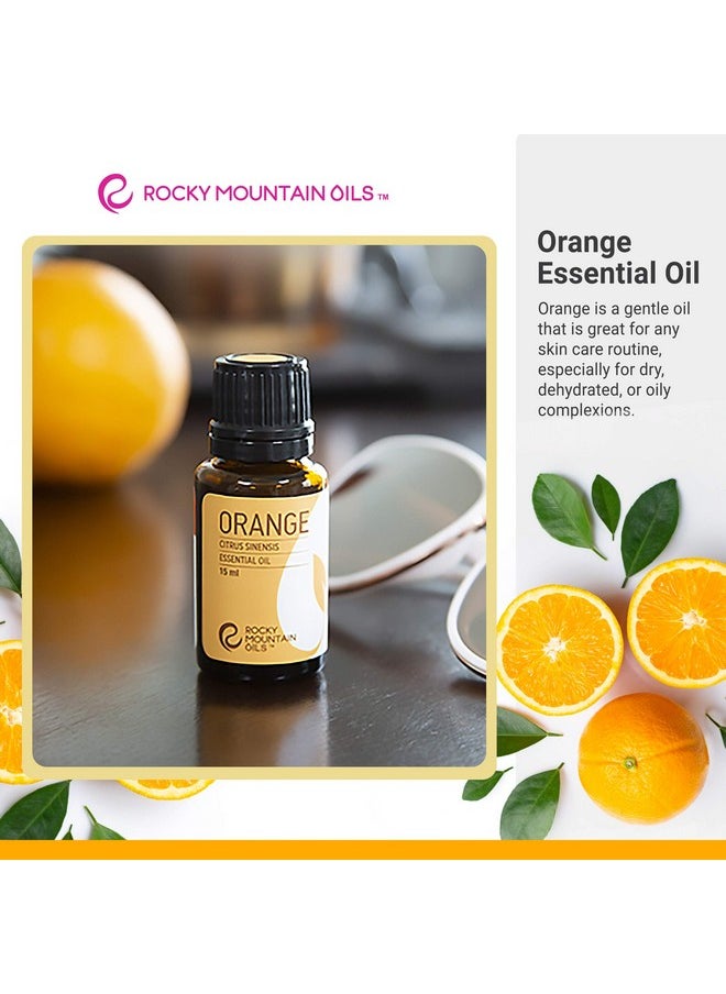 Rocky Mountain Oils Orange Essential Oil - 100% Pure and Natural Aromatherapy Essential Oils for Diffusers, Topical, and Home - 15ml