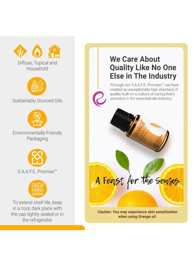 Rocky Mountain Oils Orange Essential Oil - 100% Pure and Natural Aromatherapy Essential Oils for Diffusers, Topical, and Home - 15ml