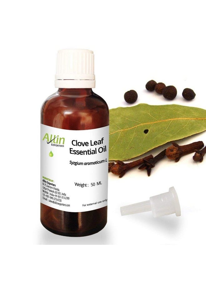 Allin Exporters Clove Leaf Essential Oil Pure, Natural & Undiluted Therapeutic Grade Ideal for Skincare (50ml)