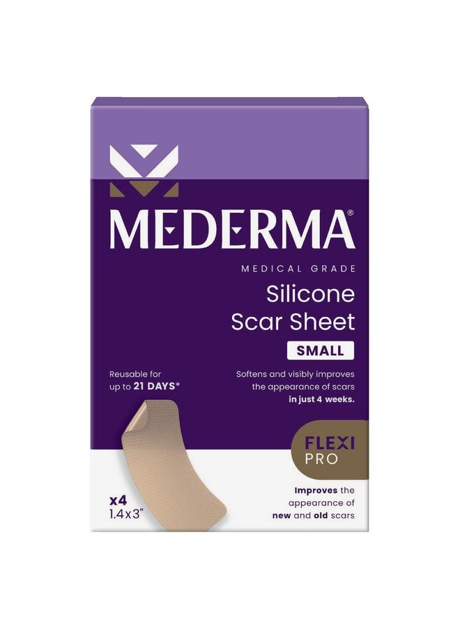 Mederma Medical Grade Silicone Scar Sheets; Improves The Appearance of Old and New Scars; for Injury, Burn and Surgery Scars, 4 Count