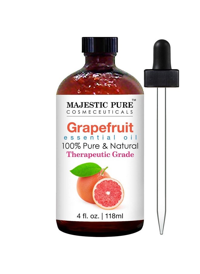 MAJESTIC PURE Grapefruit Essential Oil | 100% Pure and Natural Grapefruit Oil | Premium Grade Essential Oils for Hair Care, Home Diffusers, Skin, Aromatherapy, Massage and Humidifiers | 4 Fl Oz