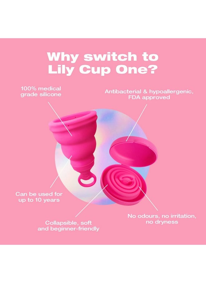 Intimina Lily Cup One - Collapsible Disposable Menstrual Cups for Beginners, Small Menstrual Cup, Period Cup for Teens