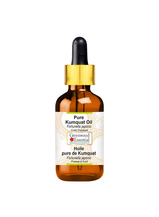 Greenwood Essential Pure Kumquat Oil (Fortunella japonic) Natural Therapeutic Grade Cold Pressed with glass dropper 5ml (0.16 oz)