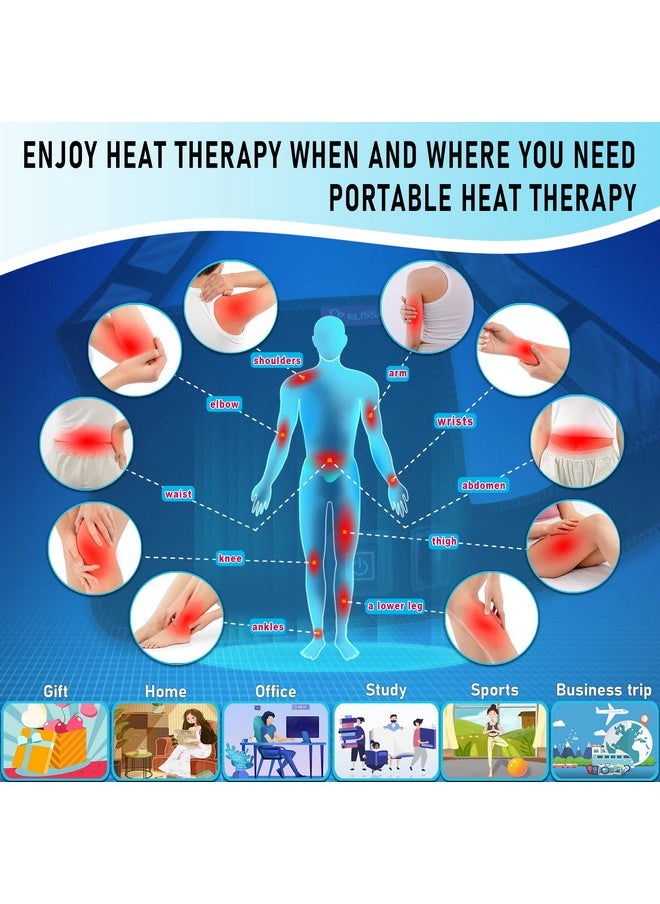 Hand Arm Heating Pad for Pain Relief, Large Heat Areas for Joints Pain Soreness,Heated Wrap for Wrist Ankle Elbow Knee and Leg,2 Hrs Auto-Off 3 Heat Settings,78.7 Extension Cord Black
