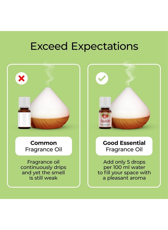 Good Essential 10 ml Oils - Premium Strawberry Fragrance Oil - Perfect for Candles, Slime, Soap Making, Diffuser - 0.33 fl oz, 10 ml
