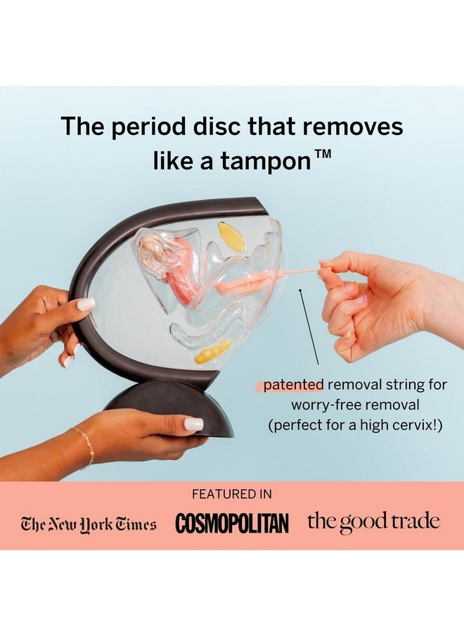 Pixie Menstrual Disc - No Metals or Toxins - 100% Medical-Grade Silicone - Ranked 1 for Most Soft Reusable Period Disc - Removes Like a Tampon - Wear 12 Hours - Capacity of 3 Tampons (Small)