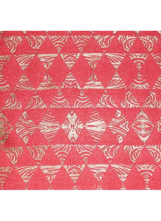 Lushomes Red 3 Selfdesign Jaquard Centre Table Cover (36 x 60 inches, Single pc)