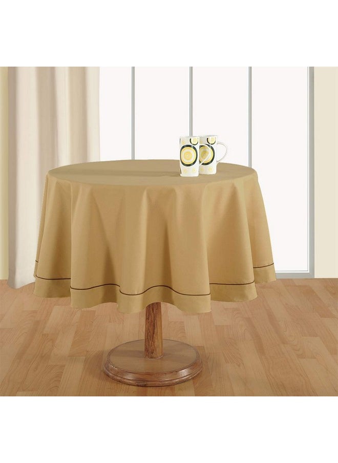 Swayam Dining 6 Seater Round Table Cover Made of Cotton | Solid Design Table Cover for 6 Seater Table 180 cm x 180 cm