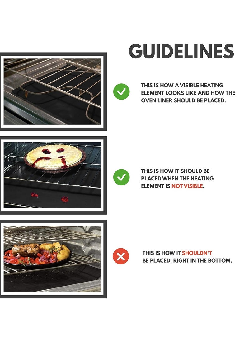 Cooks Innovations Non-Stick Oven Protector Mat - Heavy Duty Nonstick Oven Rack Liners to Protect Convection, Electric, Gas, & Microwave Ovens - BPA & PFOA Free Heat Resistant Baking Mat