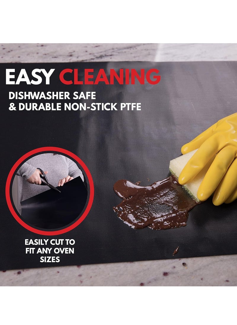 Cooks Innovations Non-Stick Oven Protector Mat - Heavy Duty Nonstick Oven Rack Liners to Protect Convection, Electric, Gas, & Microwave Ovens - BPA & PFOA Free Heat Resistant Baking Mat