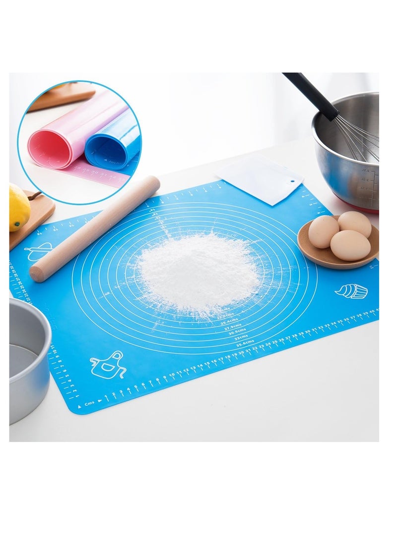 LIMNUO Silicone Baking Mat, Extra Thick Large Non Stick Pastry Mat Sheet for Dough Pie Crust Rolling Mats, Non-Stick and Anti-Slip, Dishwasher Safe