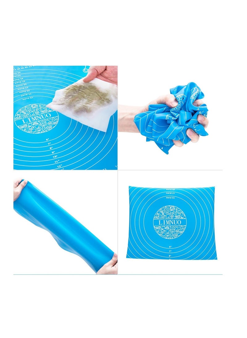 LIMNUO Silicone Baking Mat, Extra Thick Large Non Stick Pastry Mat Sheet for Dough Pie Crust Rolling Mats, Non-Stick and Anti-Slip, Dishwasher Safe