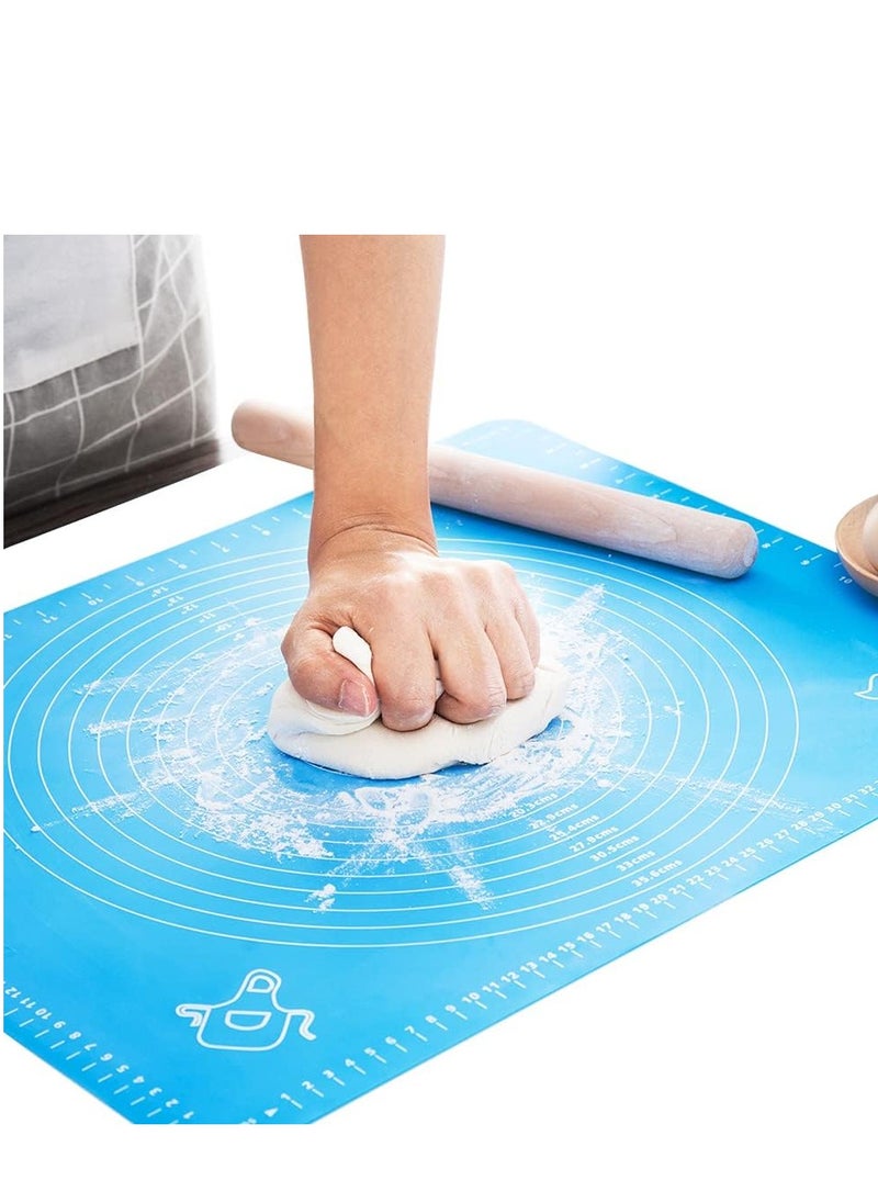 LIMNUO Silicone Baking Mat, Extra Thick Large Non Stick Pastry Mat Sheet for Dough Pie Crust Rolling Mats, Non-Stick and Anti-Slip, Dishwasher Safe