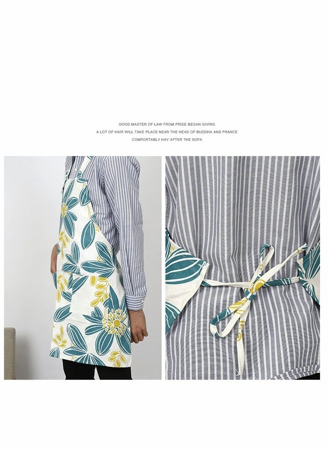 3 Pcs Cooking kitchen Baking Aprons for Women with 2 Pockets Vintage Cotton Linen for Cooking Grill and Baking