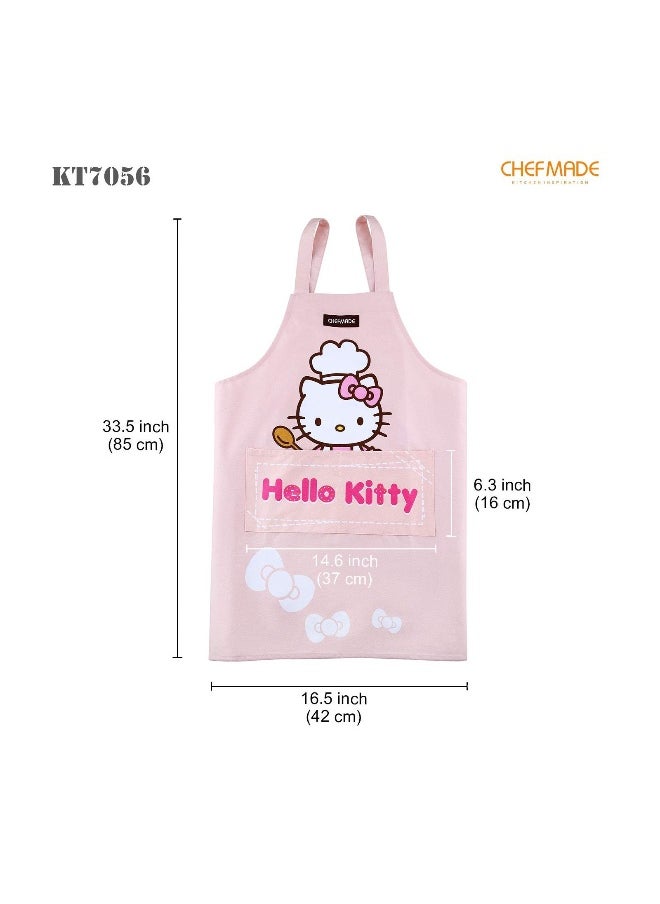 Hello Kitty 100% Cotton Apron Adjustable Cross Back Dress with 2 Pockets Kitchen Aprons