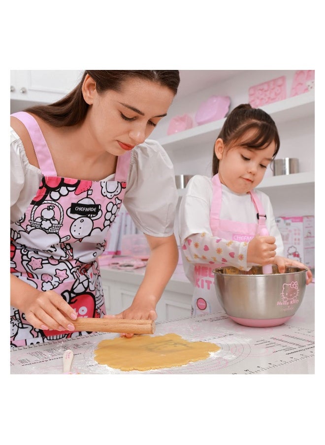 Hello Kitty 100% Cotton Apron Adjustable Cross Back Dress with 2 Pockets Kitchen Aprons