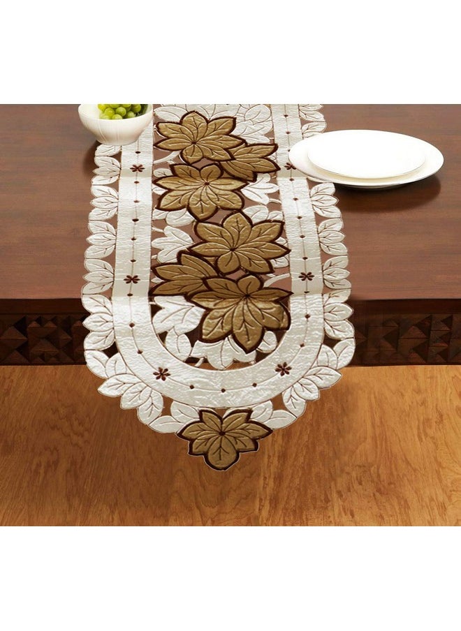 Kuber Industries Floral Design Soft Cotton Dining Table Runner 66