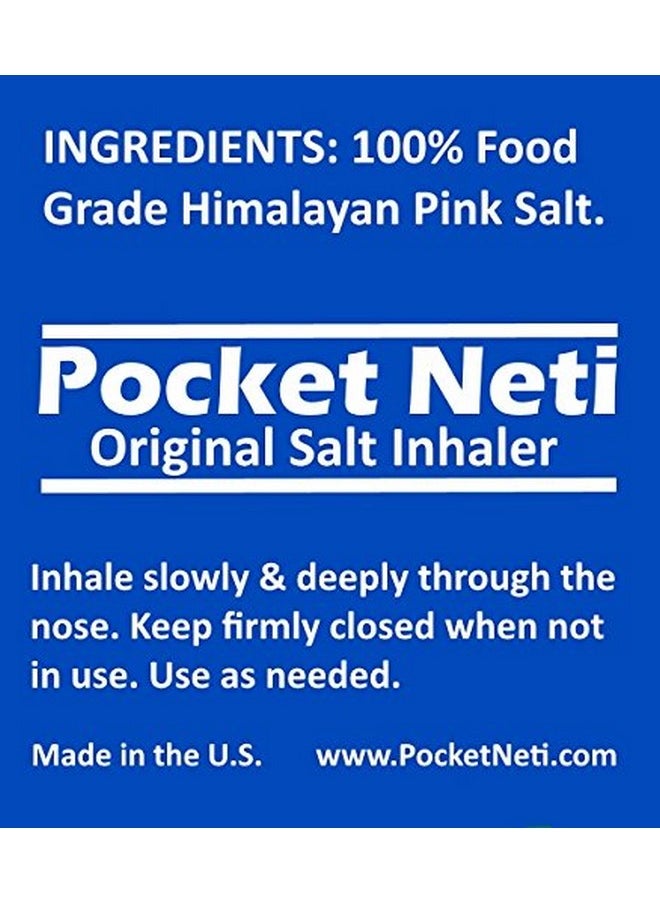 Himalayan Salt Pipe Inhaler (No Scent, No Essential Oils) 2 Pack Portable Salt Therapy By Pocket Neti