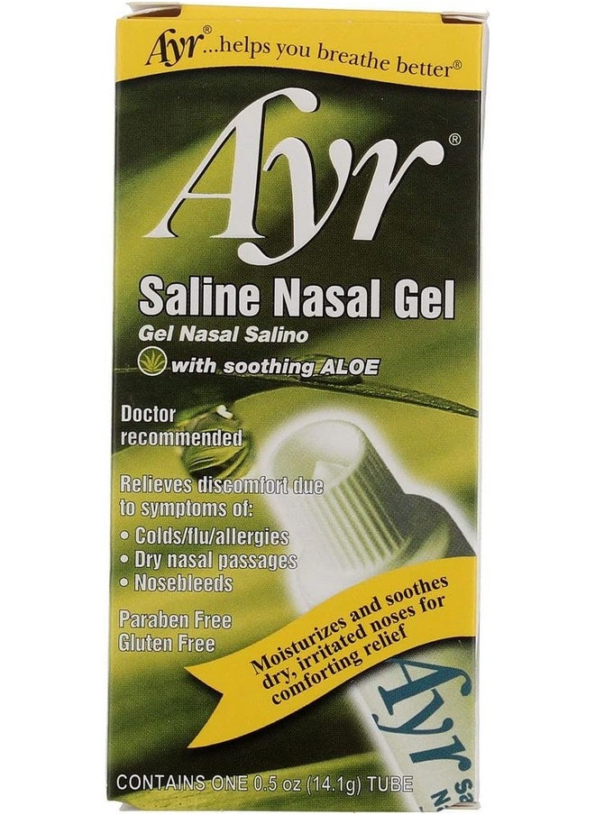 AYR Saline Nasal Gel, with Soothing Aloe, 0.5 Ounce Tube (Pack of 3)