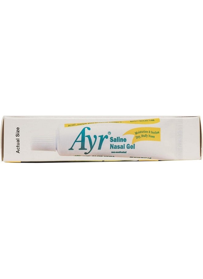 AYR Saline Nasal Gel, with Soothing Aloe, 0.5 Ounce Tube (Pack of 3)