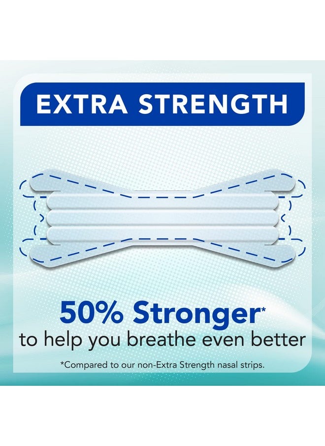 Instaclear Extra-Strength Nasal Breathing Strips Clear 50 ct | Works Instantly, Nasal Congestion Relief, Stops Snoring, Cold & Allergy