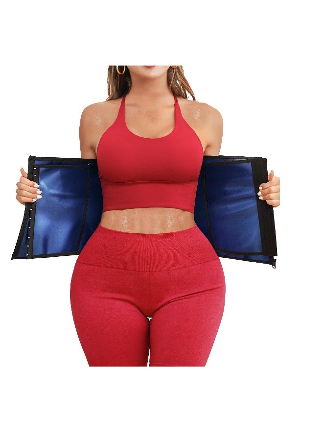 Waist Trainer for Women Belly Fat Sauna Suit Waist Trimmer Sweat Bands for Stomach Weight Loss Workout Belt (L Size)