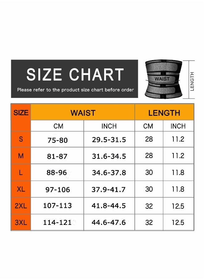 Workout Waist Trainer Neoprene Corset Sauna Sweat Trimmer Cincher Slimming Belly with Belts XL