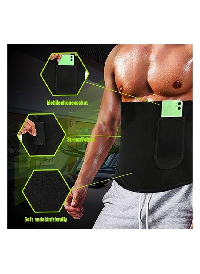 Waist Trainer for Women and Mens Waist Trimmer Belt and Sweat Band, Sauna Suit Sweat Workout Belly Band Stomach Shaper for Enhanced Sweating Reduce Belly Fat Waistline Size M