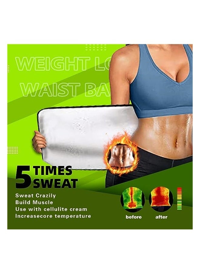 Waist Trainer for Women and Mens Waist Trimmer Belt and Sweat Band, Sauna Suit Sweat Workout Belly Band Stomach Shaper for Enhanced Sweating Reduce Belly Fat Waistline Size M