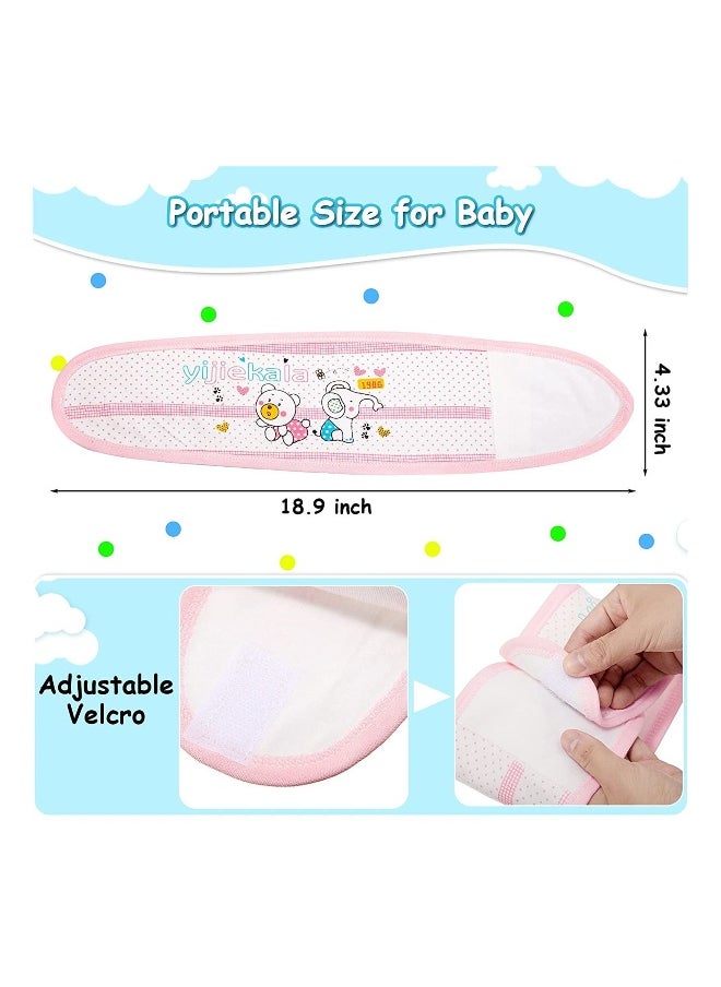 Baby Belly Band, 8 Pieces Cartoon Pattern Cotton Infant Umbilical Cord Belly Band Soft Newborn Navel Belt Adjustable Baby Belly