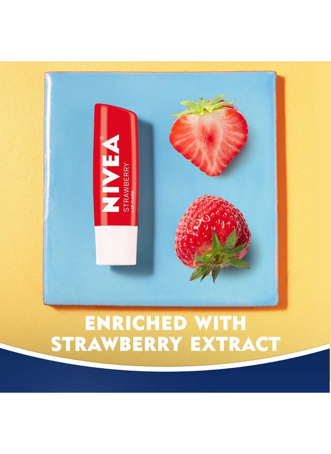 NIVEA Lip Care, Fruit Lip Balm Variety Pack, Tinted Lip Balm, 0.17 Oz, Pack of 4