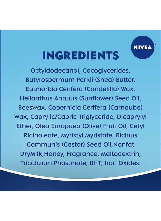 NIVEA Vanilla Buttercream Lip Care - All Day Moisturizing Lip Balm for Soft Lips - Pack of 4