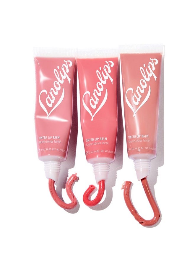 Essentials Lip Tint Gift Set - Tinted Lanolin Lip Balm Set - Hydrating Lip Moisturizer Kit With Three Universal Shades (12.5G / 0.44 Oz Each)