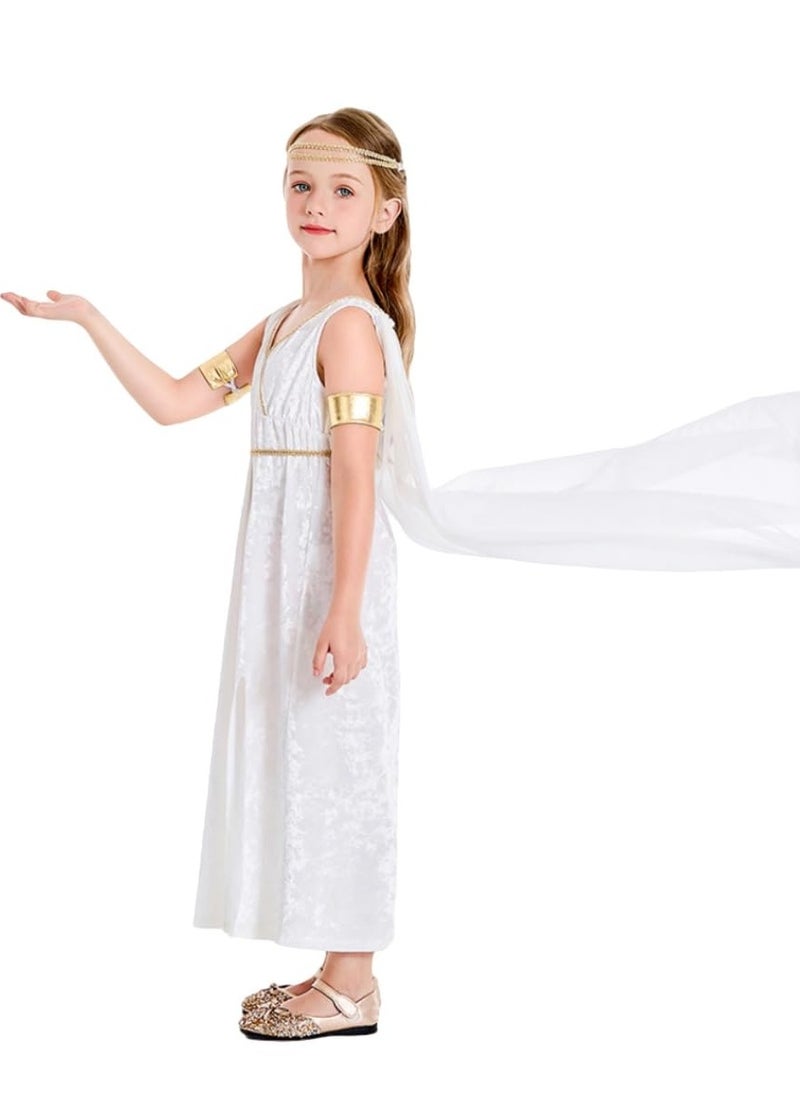 Greek Costume for Kid Girls, Greek Queen Dress, Roman Toga Costume, party Costume for Children