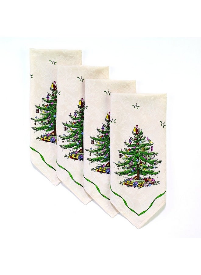 Spode - Napkin Set, Holiday Inspired Home Decor, Set of 4 (Spode Christmas Tree Collection)