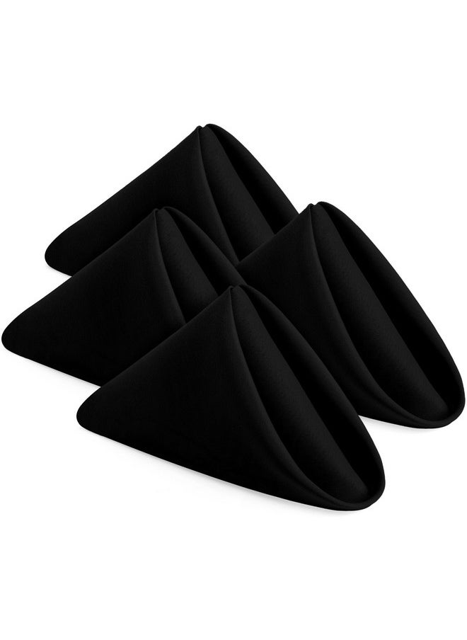 Utopia Home [24 Pack, Black] Cloth Napkins 18x18 Inches, 100% Polyester Dinner Napkins with Hemmed Edges, Washable Napkins Ideal for Parties, Weddings and Dinners