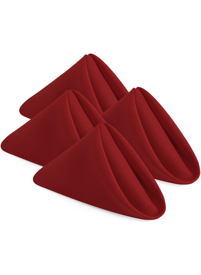 Utopia Home [24 Pack, Red] Cloth Napkins 17x17 Inches, 100% Polyester Dinner Napkins with Hemmed Edges, Washable Napkins Ideal for Parties, Weddings and Dinners