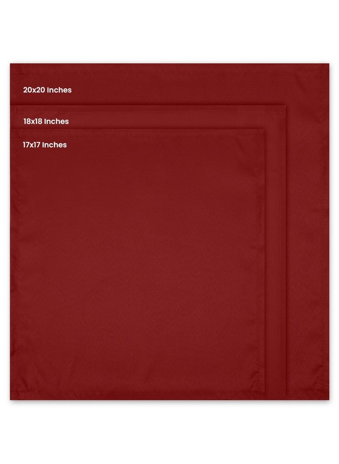 Utopia Home [24 Pack, Red] Cloth Napkins 17x17 Inches, 100% Polyester Dinner Napkins with Hemmed Edges, Washable Napkins Ideal for Parties, Weddings and Dinners