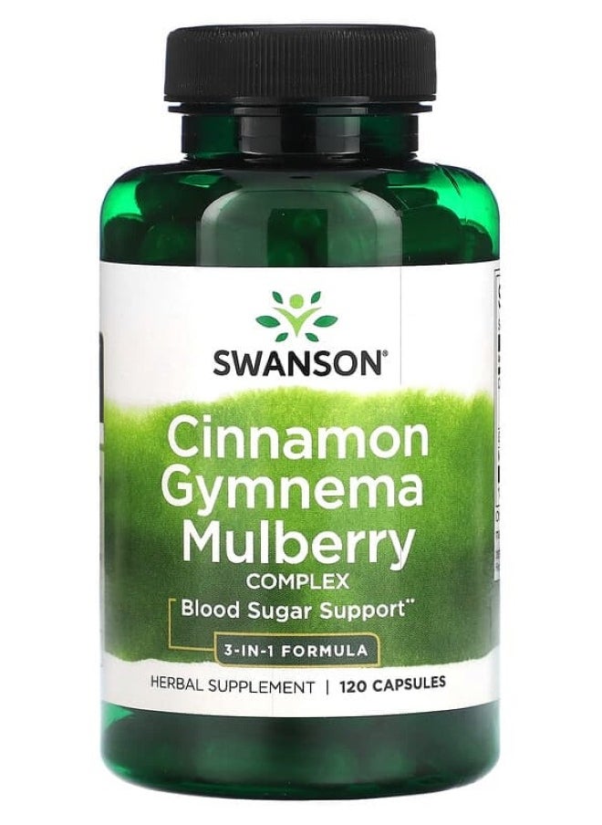 Cinnamon Gymnema Mulberry Complex - 3-in-1 Formula 120 Caps