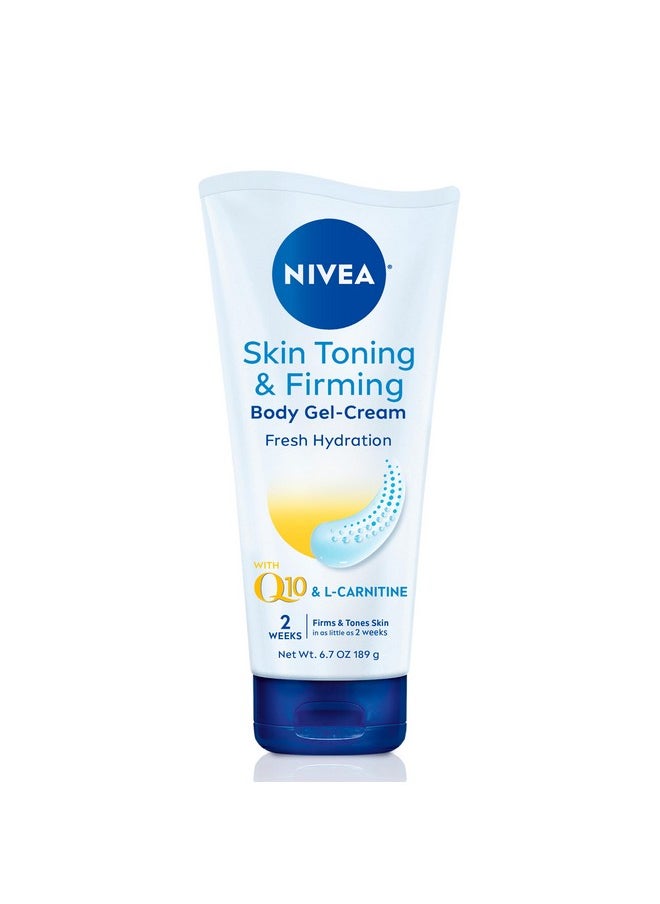 NIVEA Skin Firming and Toning Body Gel Cream with Q10, Firming Body Cream, Moisturizing Skin Cream, 6.7 Oz Tube