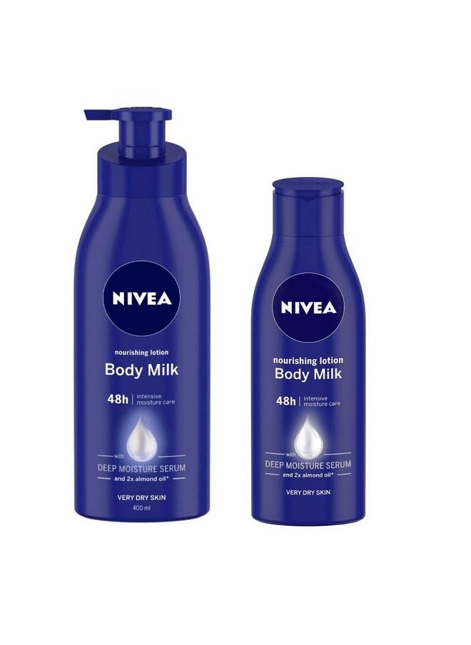 Nivea Moisturizing Lotion Body Milk, 400ml And Nivea Moisturization Lotion Body Milk, 120ml