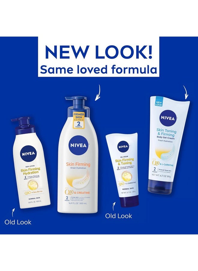 NIVEA Skin Firming Body Lotion Variety Pack with 16.9 Fl Oz Hydrating Body Lotion and 6.7 Oz Skin Firming Gel Cream