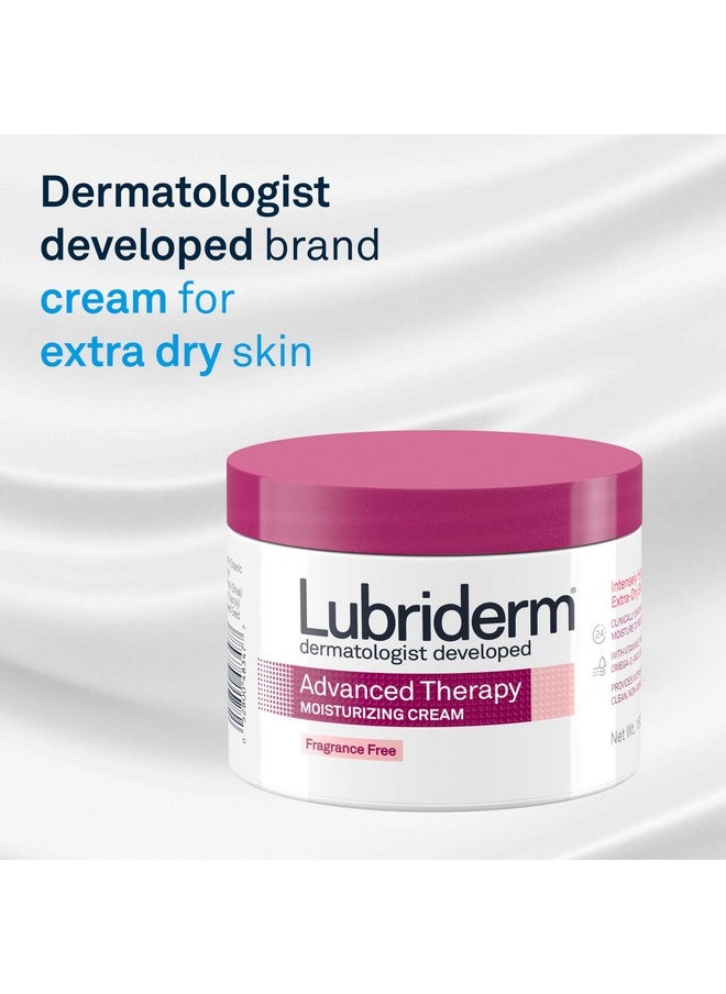 Lubriderm Advanced Therapy Fragrance-Free Moisturizing Cream with Vitamin E and Pro-Vitamin B5, Intense Hydration for Extra Dry Skin, Non-Greasy Formula, 16 fl. oz