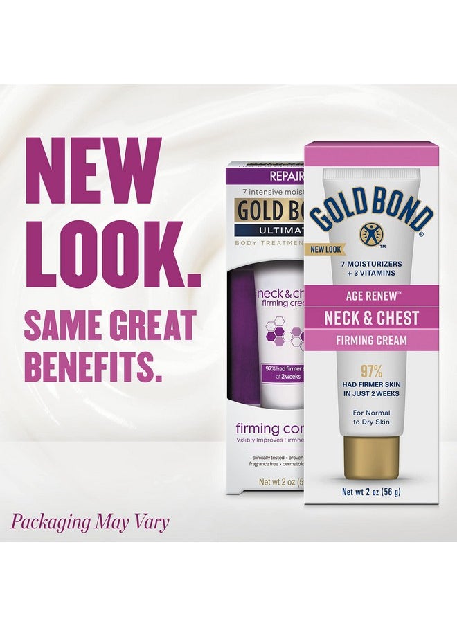 Gold Bond Age Renew Neck & Chest Firming Age Renew Cream, 2 oz., Clinically Tested Skin Firming Cream